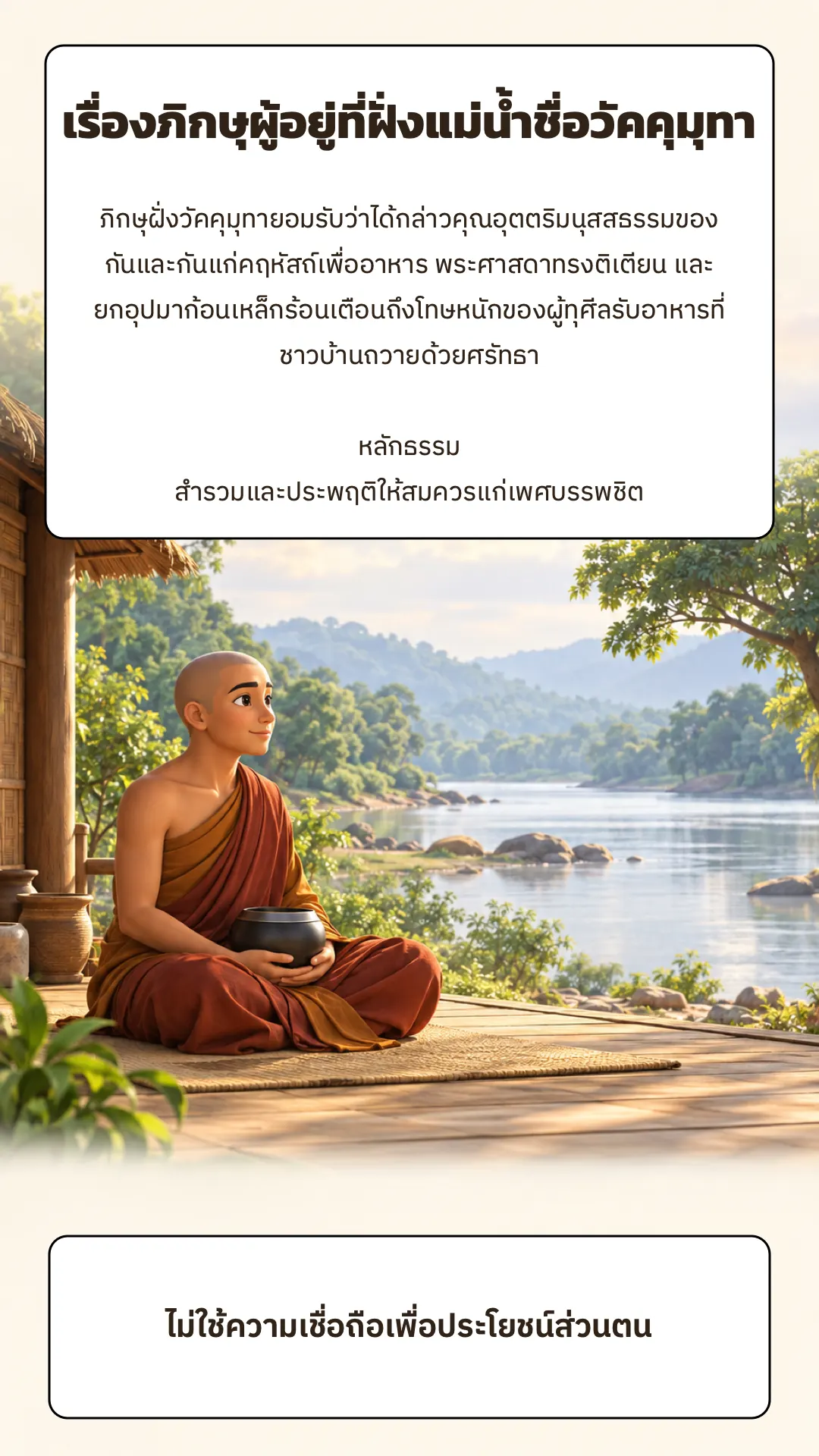 ภิกษุฝั่งแม่น้ำวัคคุมุทา ปกหลัง