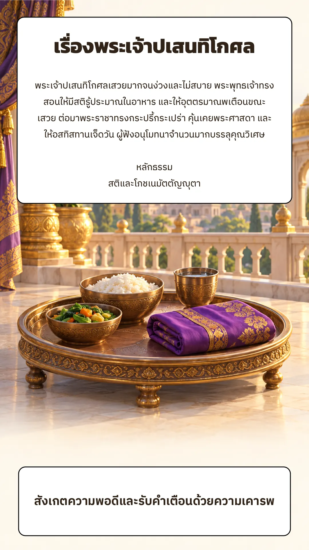 พระเจ้าปเสนทิโกศล ปกหลัง
