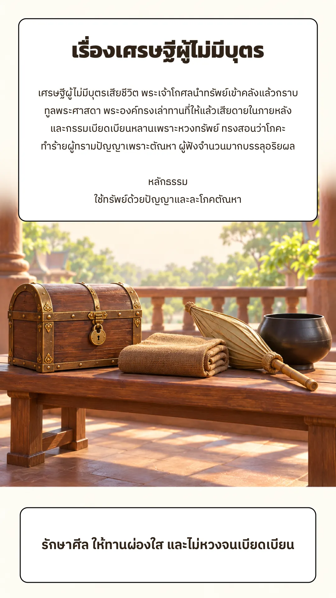 เศรษฐีผู้ไม่มีบุตร ปกหลัง