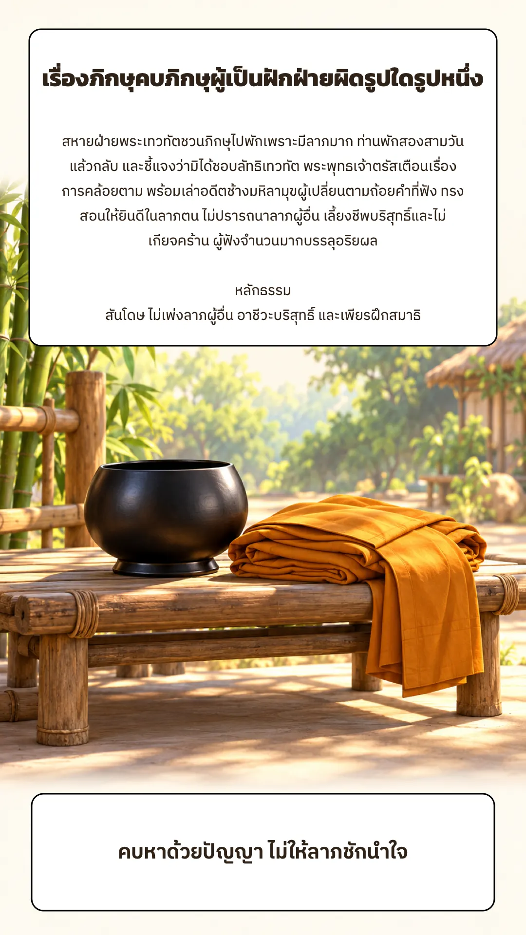 ภิกษุคบฝักฝ่ายผิด ปกหลัง