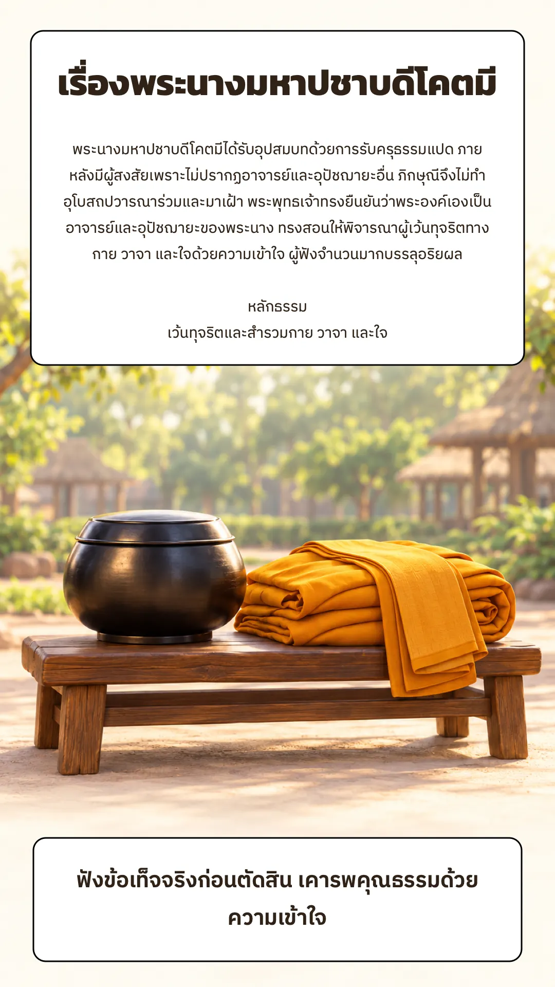 พระนางมหาปชาบดีโคตมี ปกหลัง