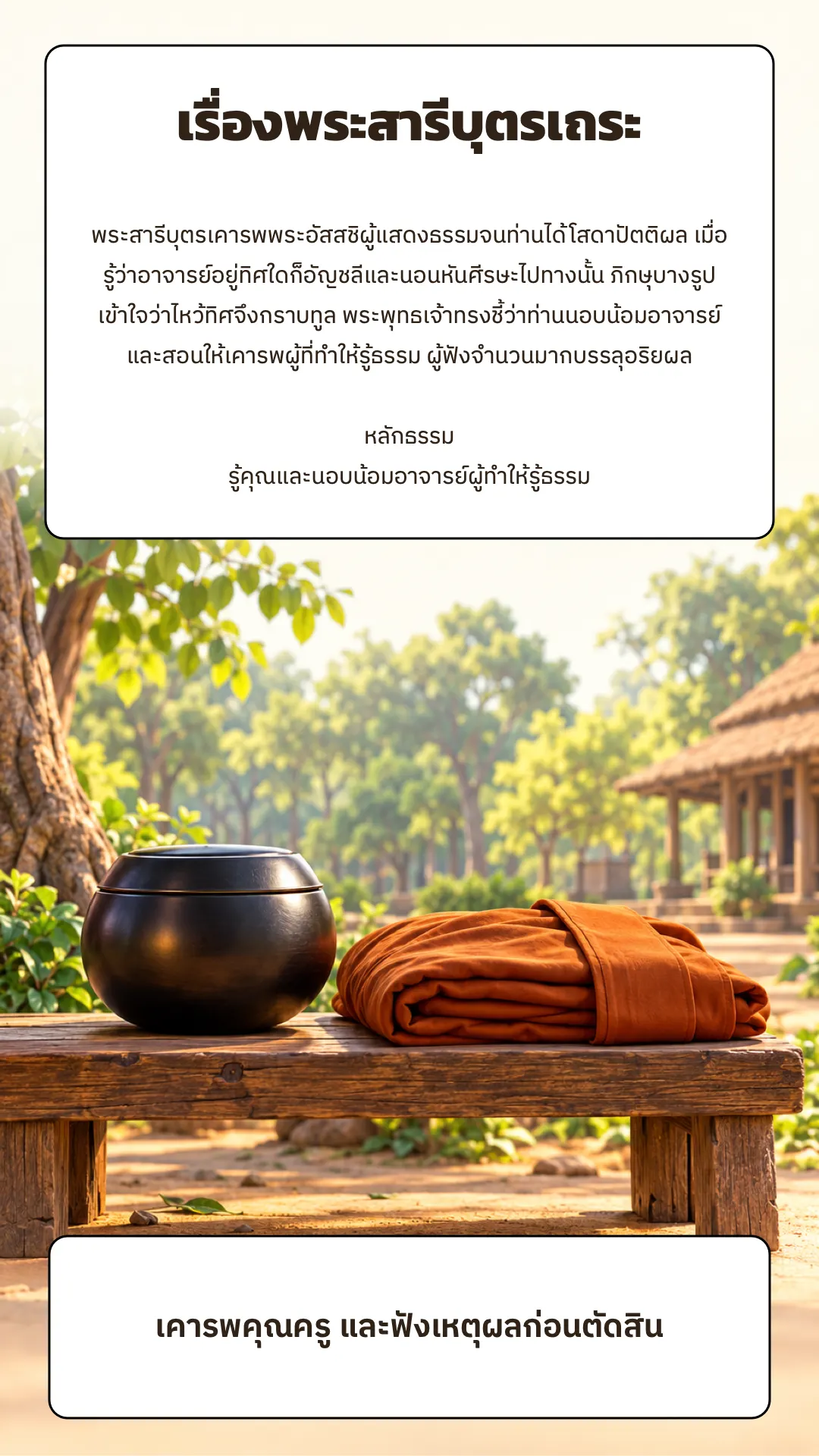 พระสารีบุตรเถระ ปกหลัง