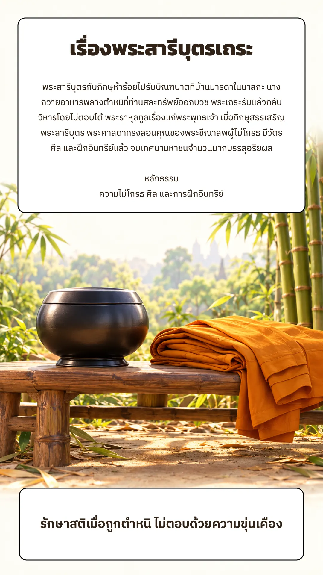 พระสารีบุตรเถระ ปกหลัง