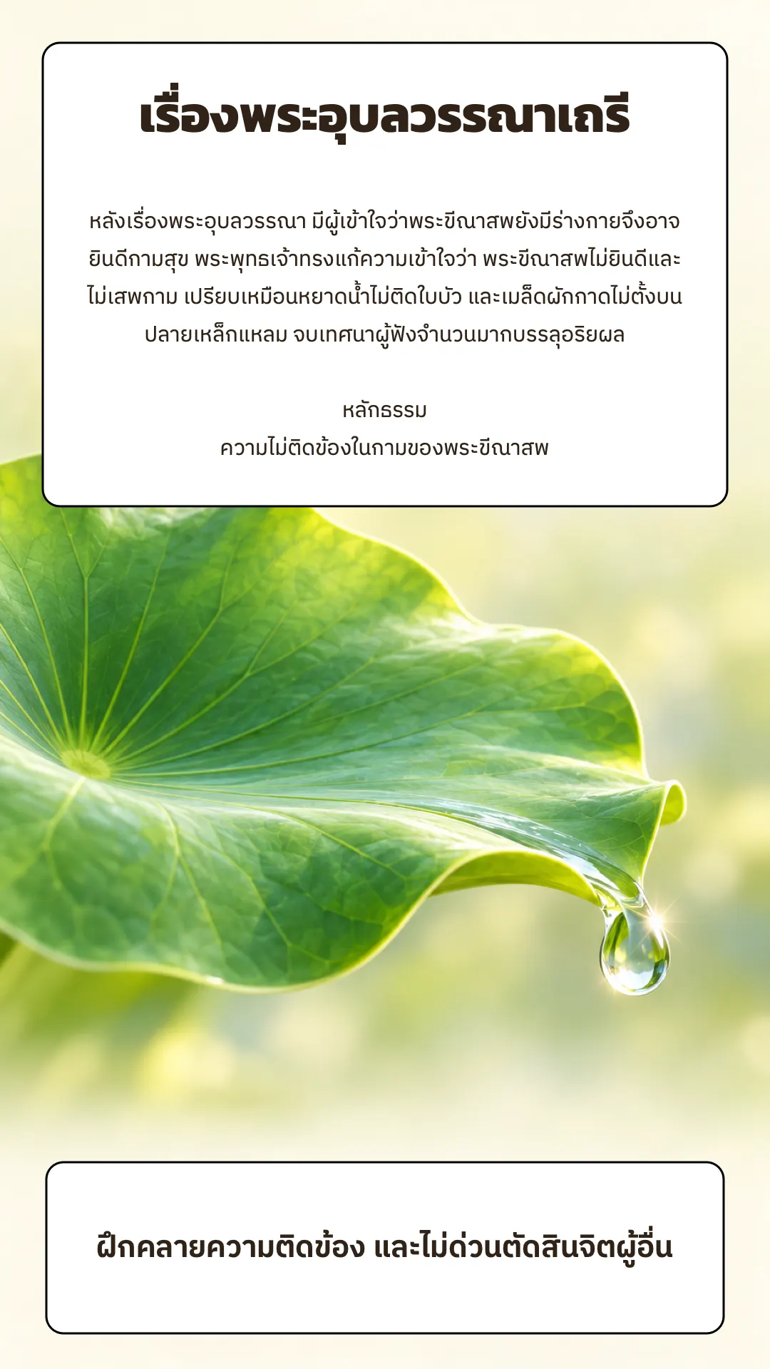 พระอุบลวรรณาเถรี ปกหลัง