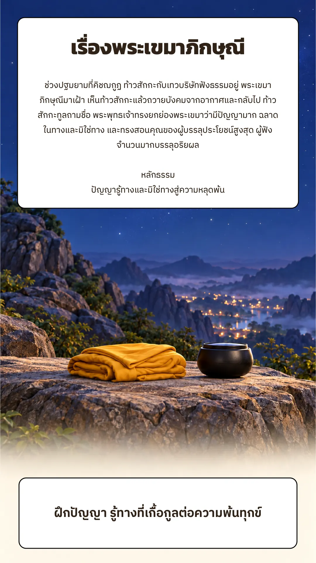 พระเขมาภิกษุณี ปกหลัง