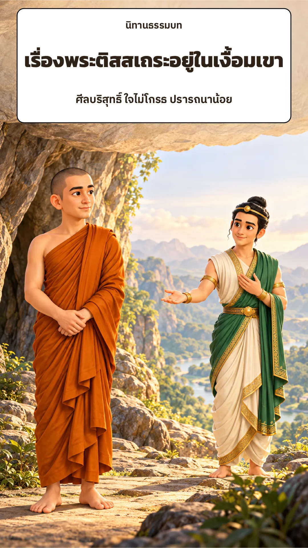 ปกเรื่อง พระติสสเถระอยู่ในเงื้อมเขา