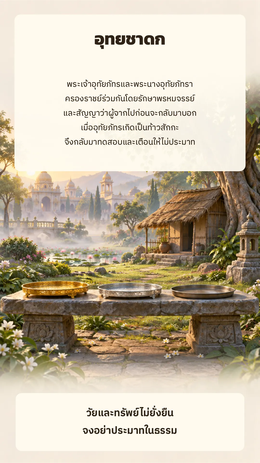 อุทยชาดก ปกหลัง