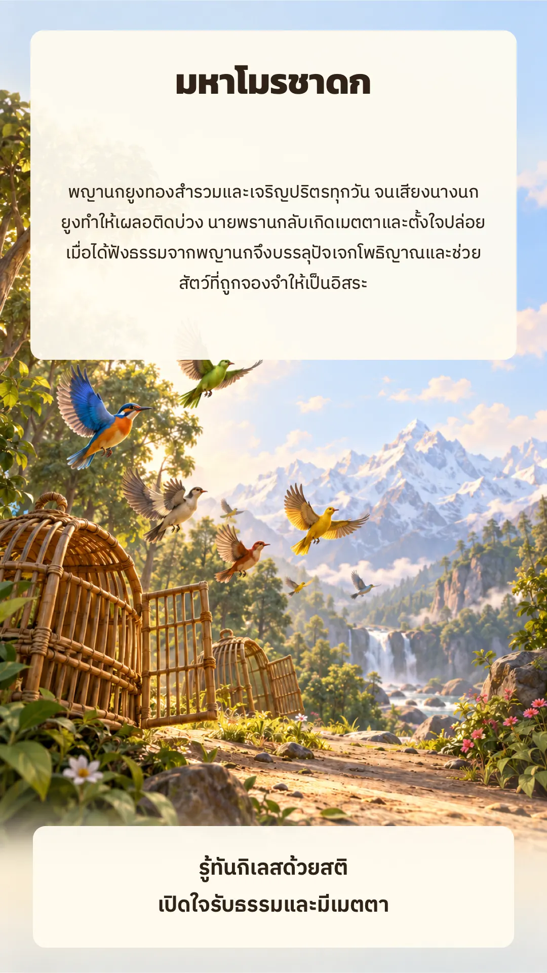 มหาโมรชาดก ปกหลัง