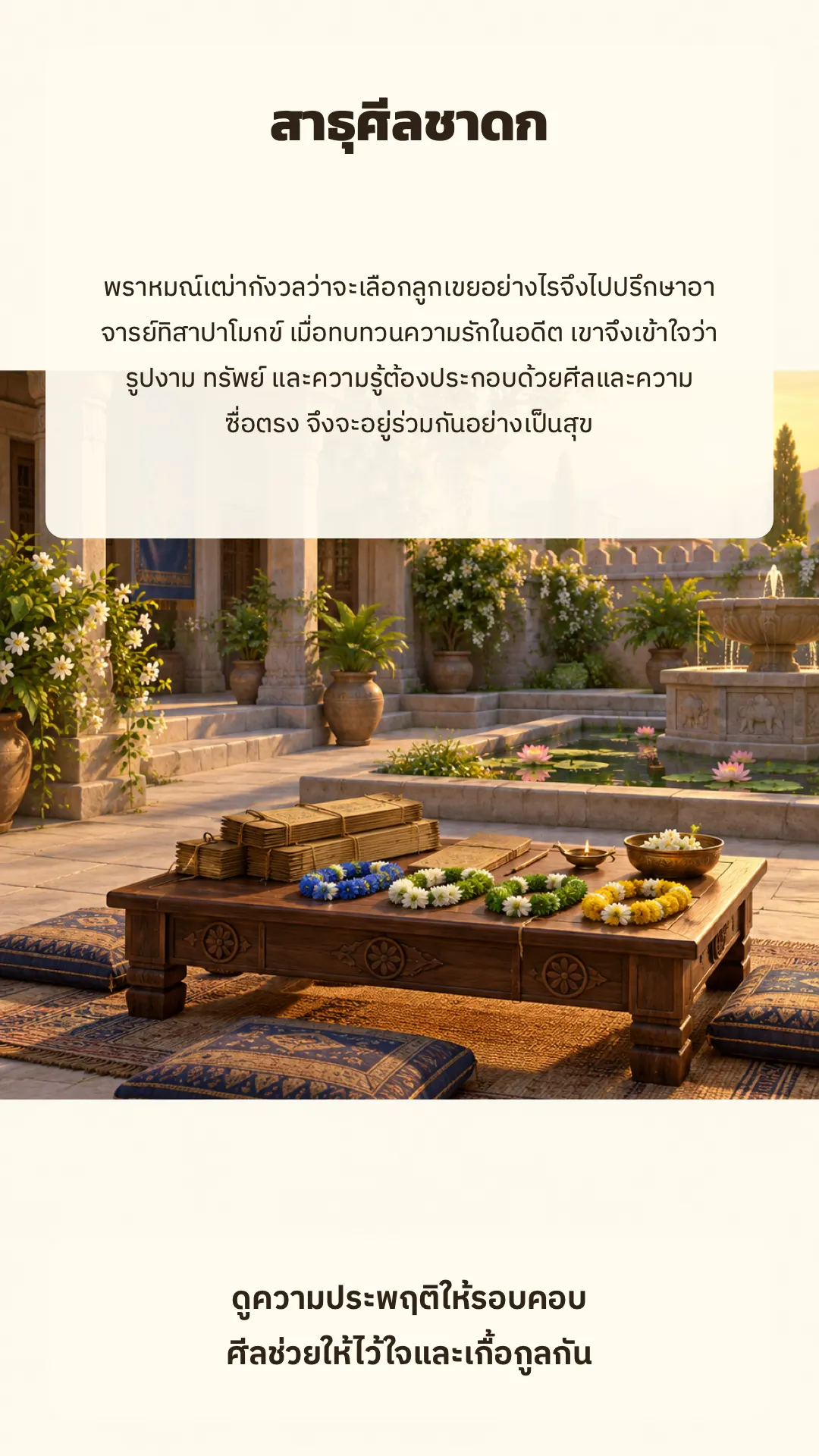 สาธุศีลชาดก ปกหลัง