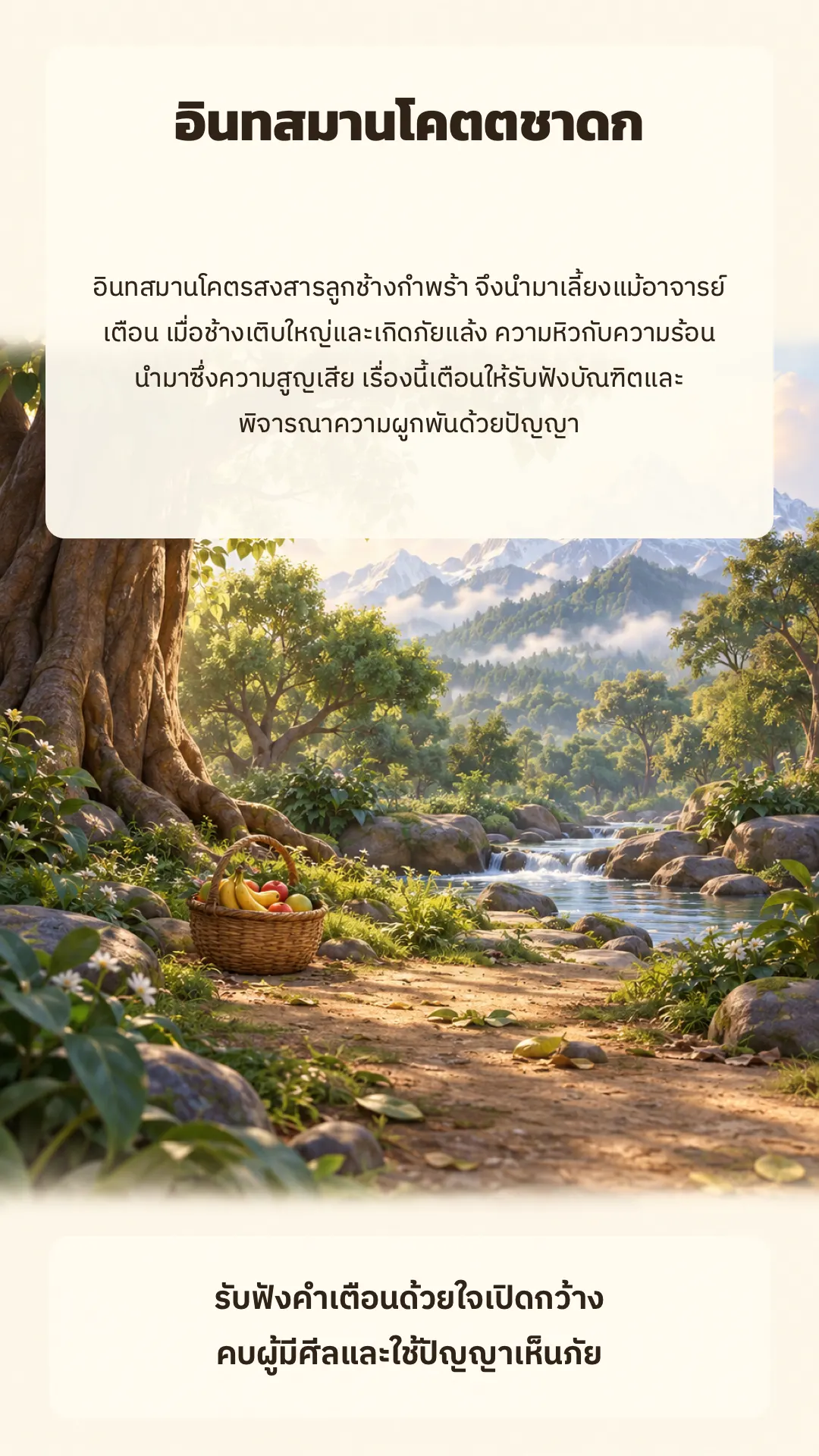 อินทสมานโคตตชาดก ปกหลัง