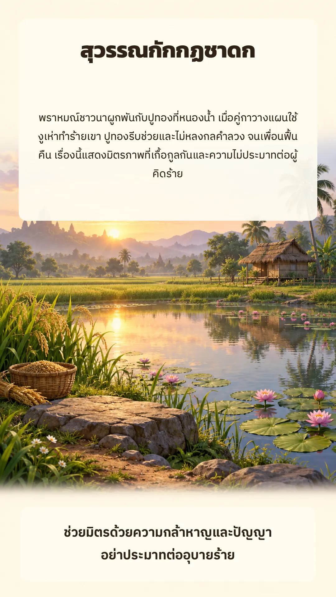 สุวรรณกักกฏชาดก ปกหลัง