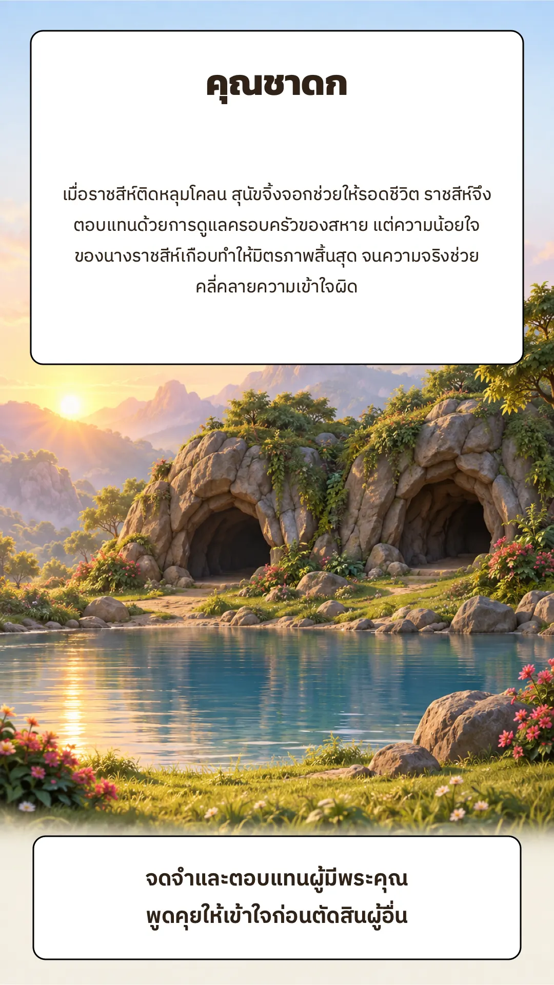 คุณชาดก ปกหลัง
