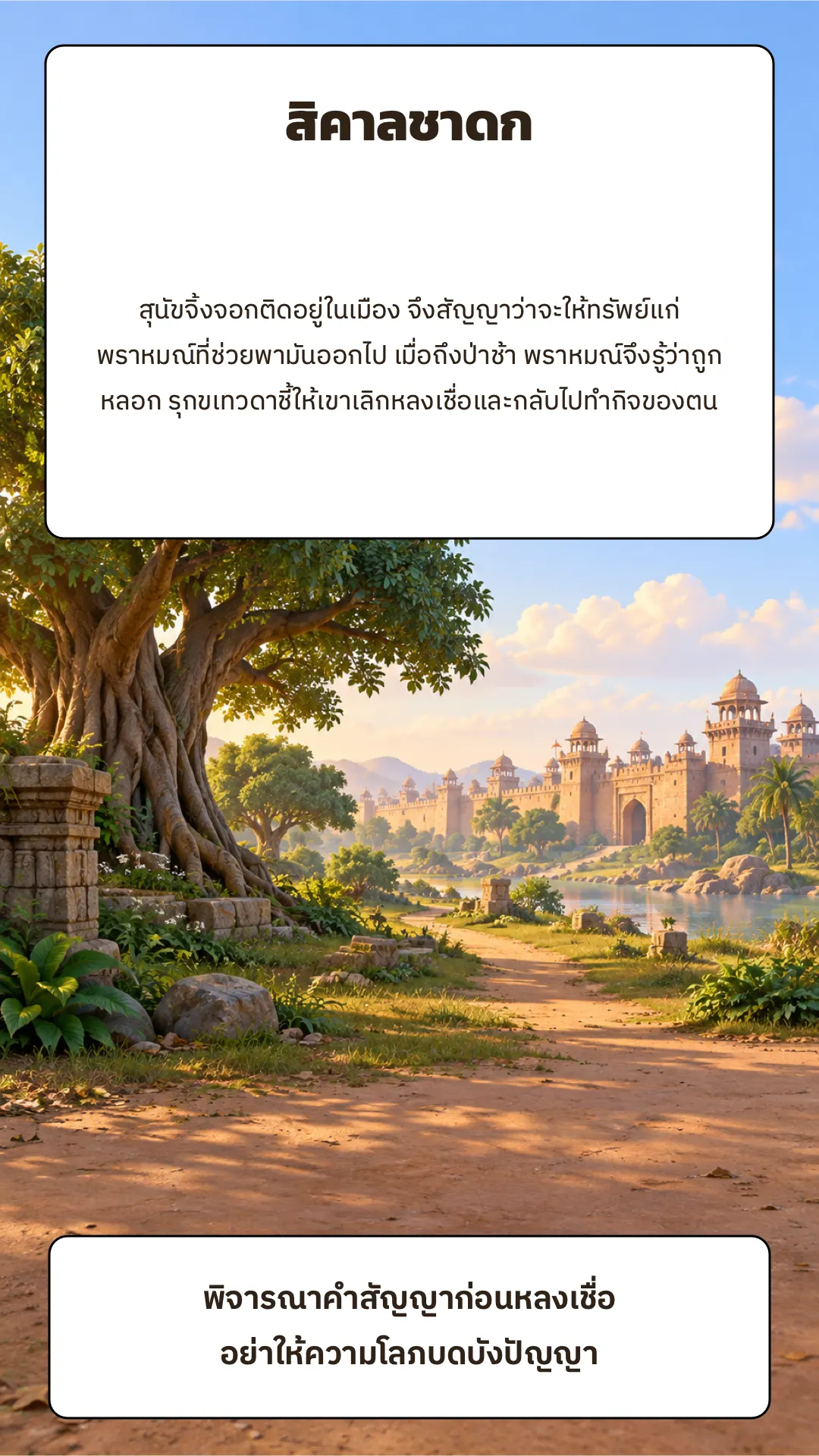 สิคาลชาดก ปกหลัง