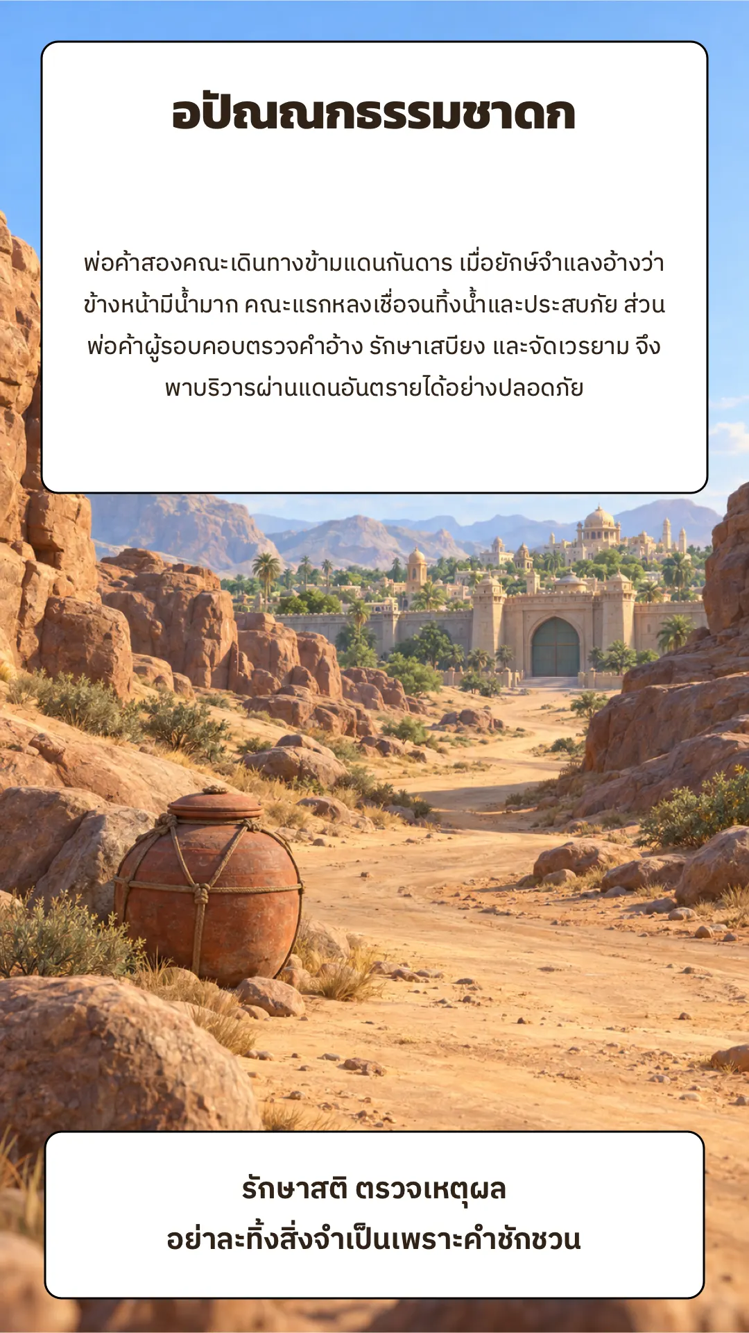 อปัณณกธรรมชาดก ปกหลัง