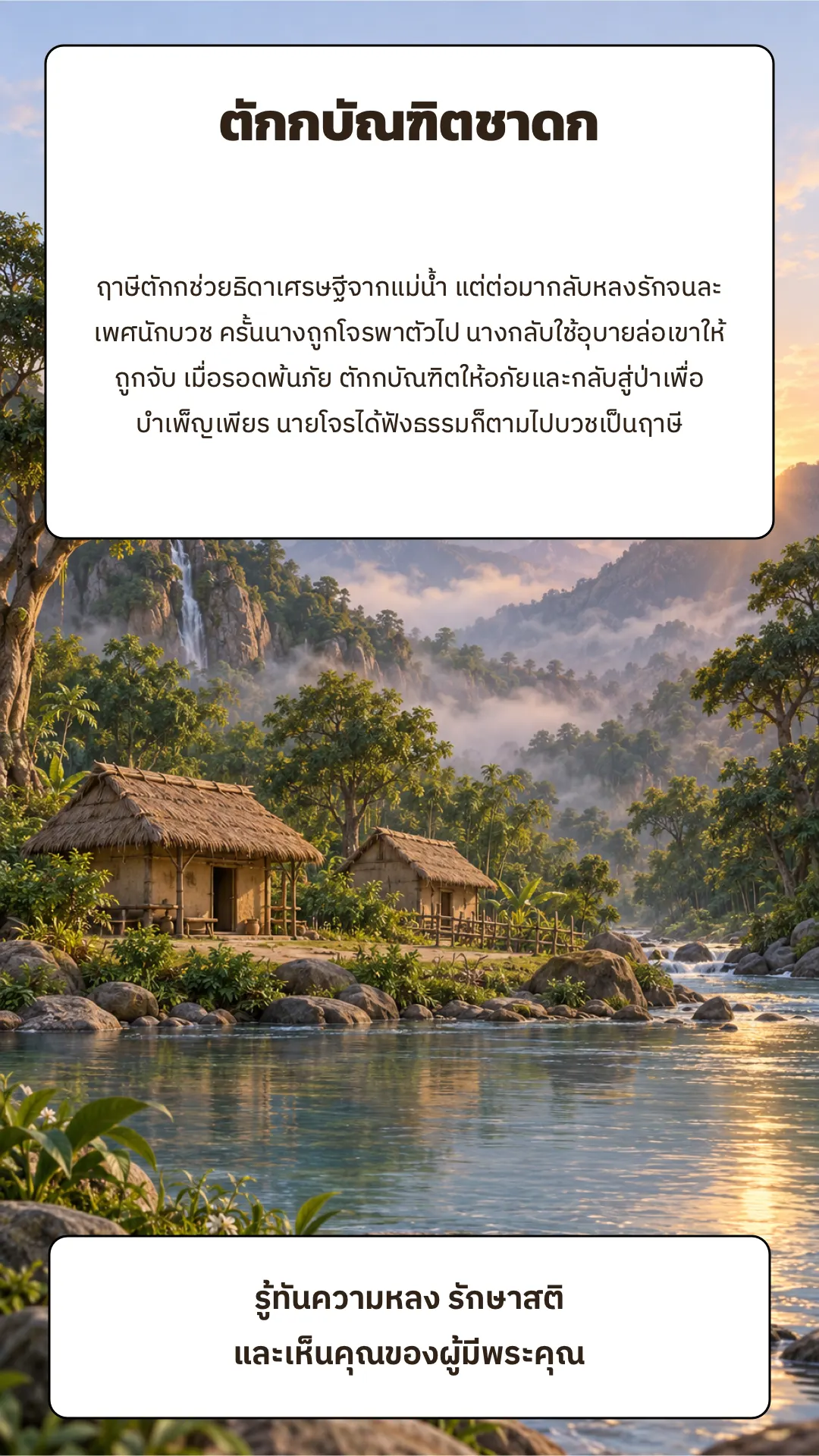 ตักกบัณฑิตชาดก ปกหลัง