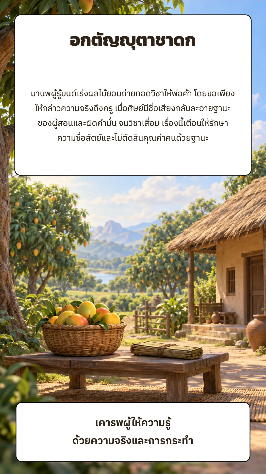 อกตัญญุตาชาดก ปกหลัง