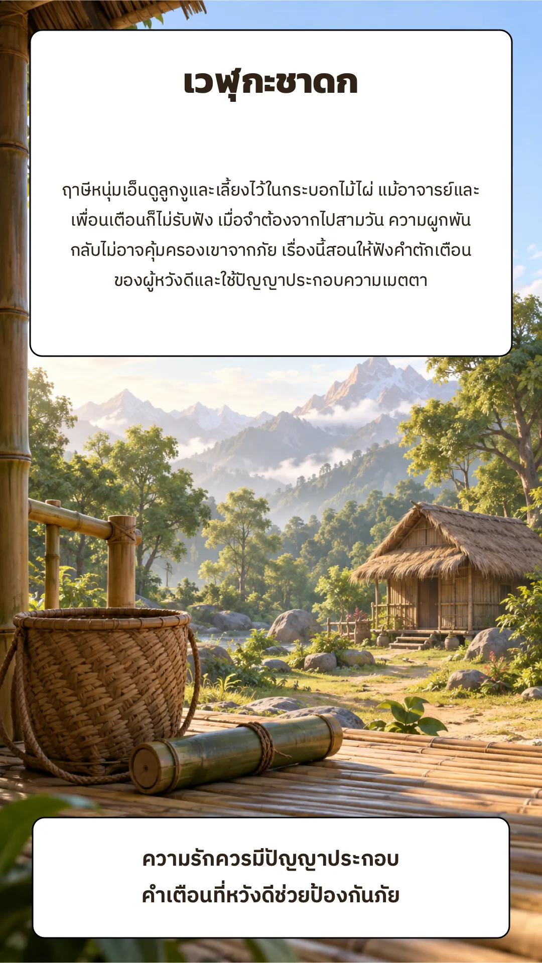 เวฬุกะชาดก ปกหลัง