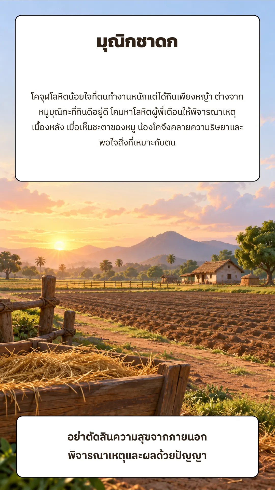 มุณิกชาดก ปกหลัง