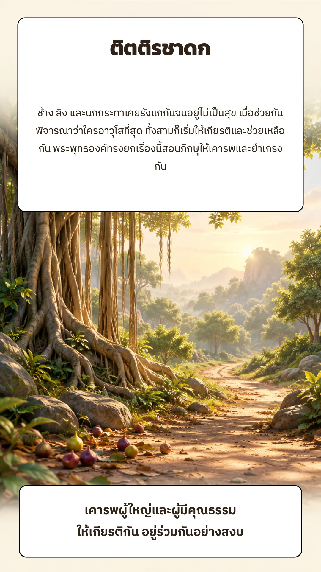 ติตติรชาดก ปกหลัง