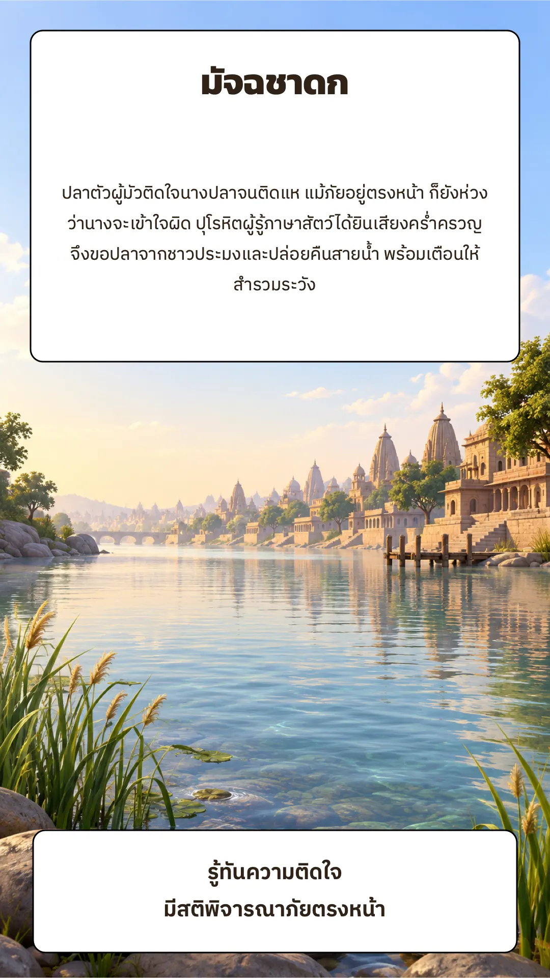 มัจฉชาดก ปกหลัง