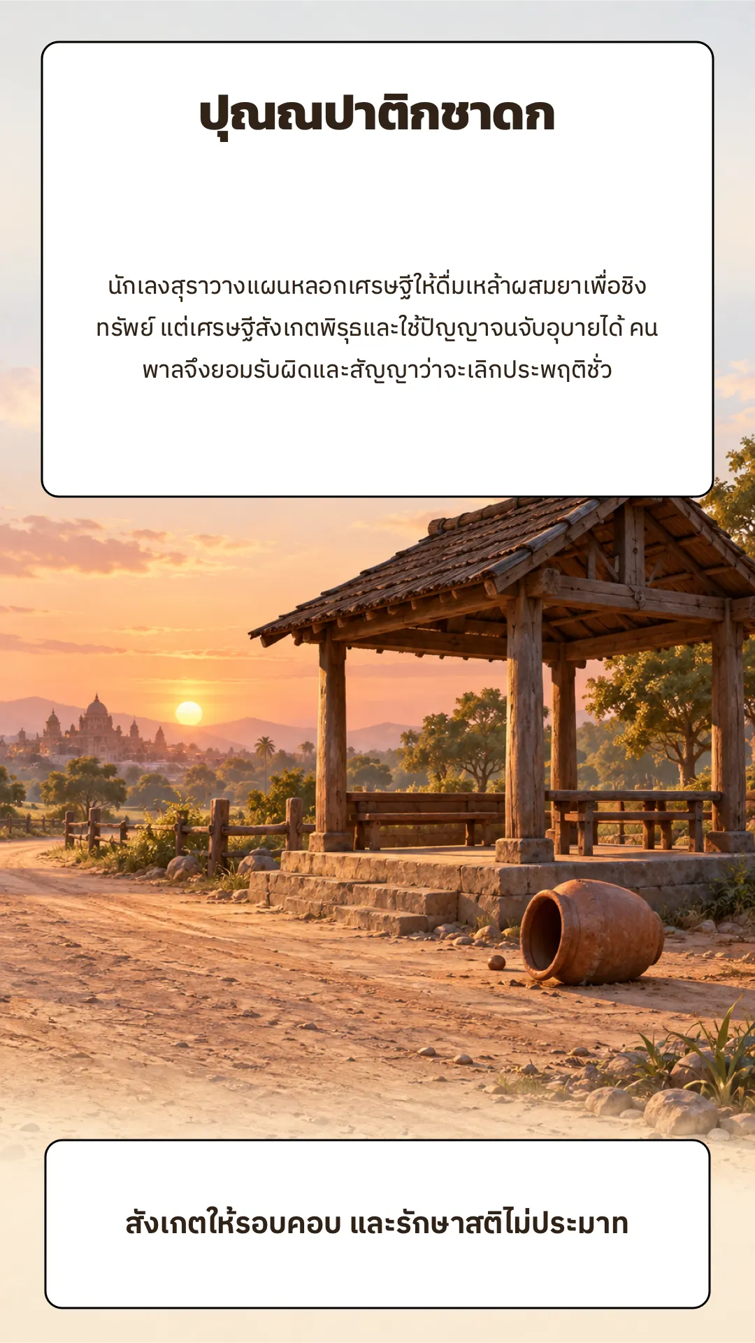 ปุณณปาติกชาดก ปกหลัง