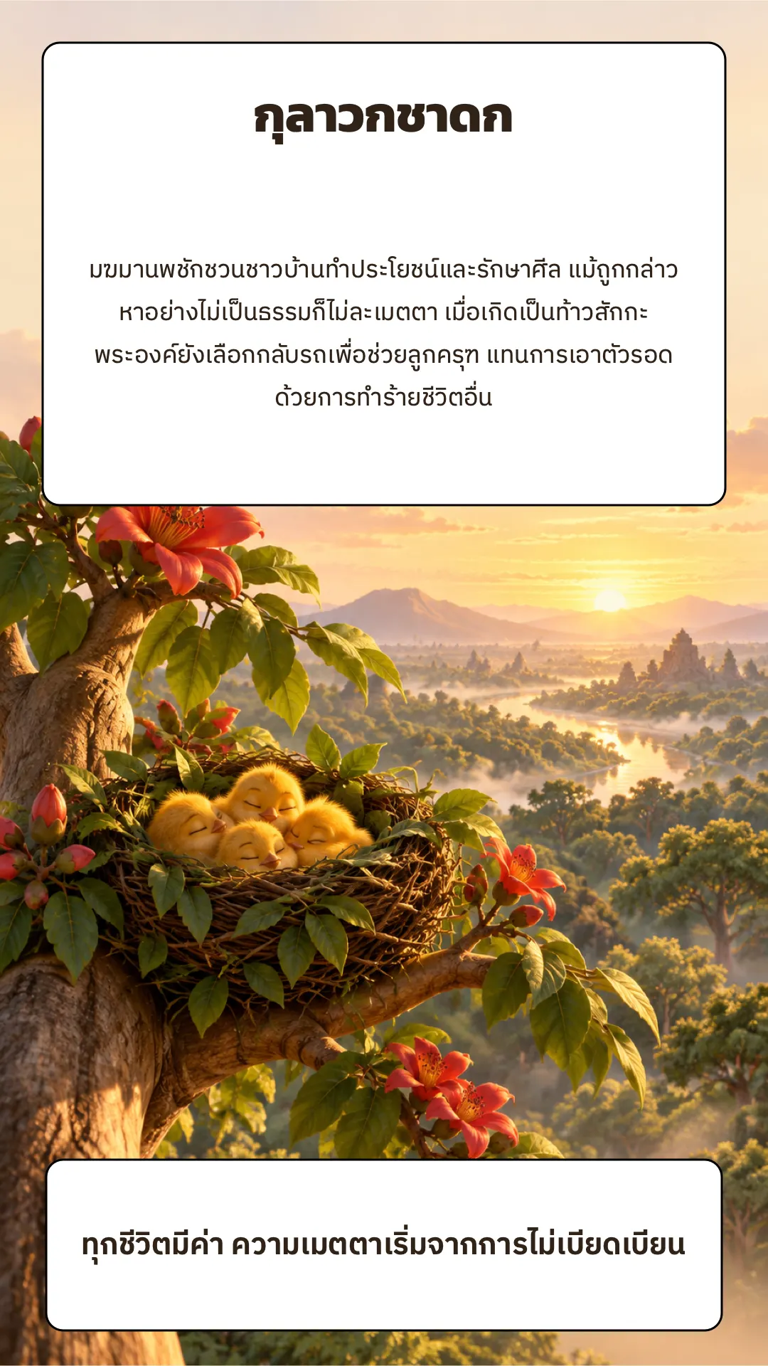 กุลาวกชาดก ปกหลัง