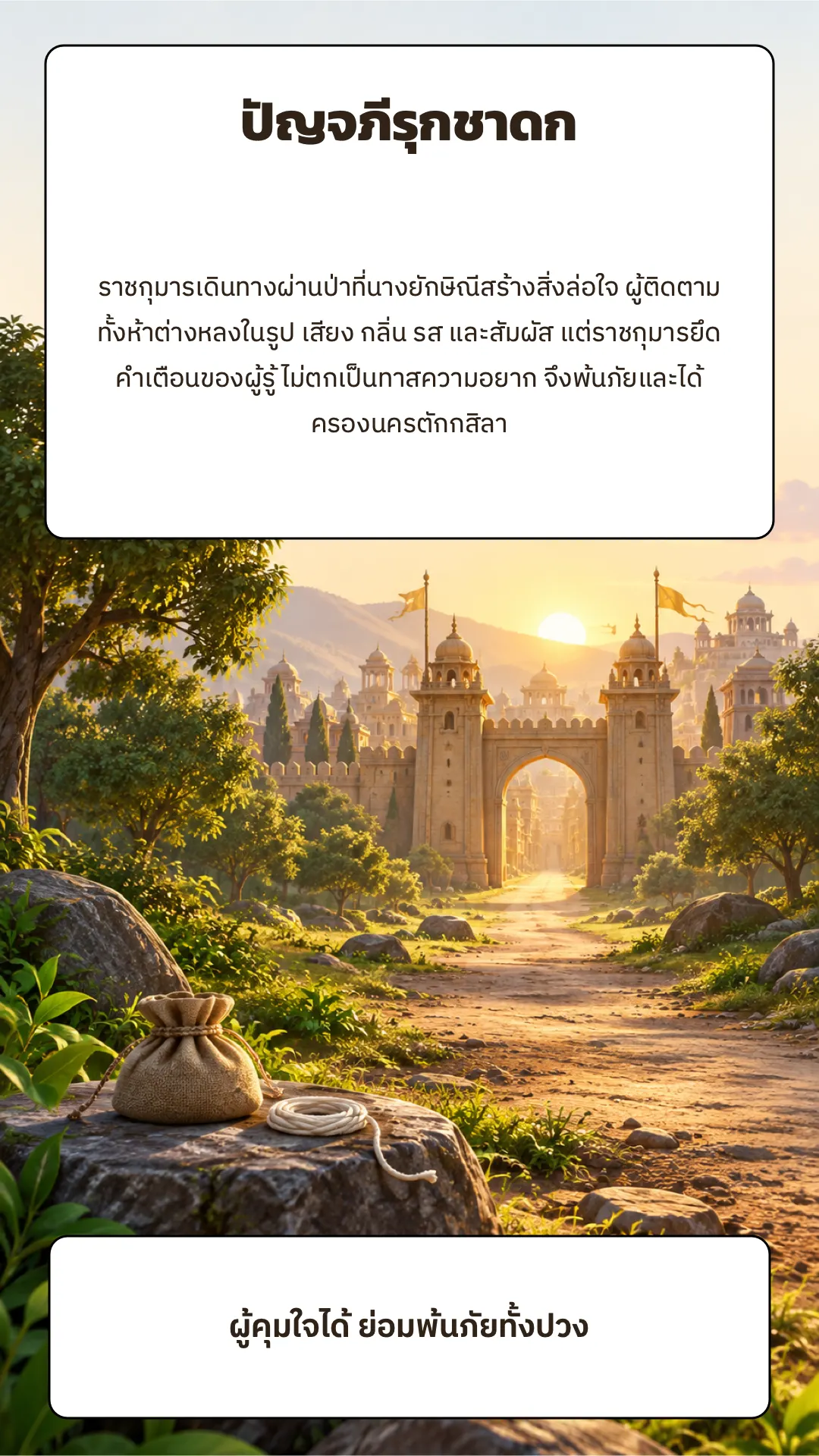 ปัญจภีรุกชาดก ปกหลัง