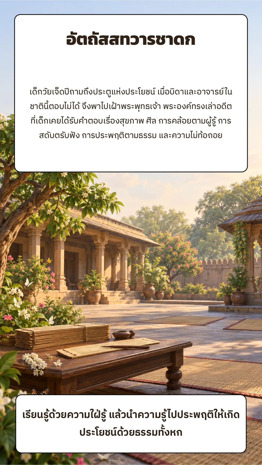 อัตถัสสทวารชาดก ปกหลัง