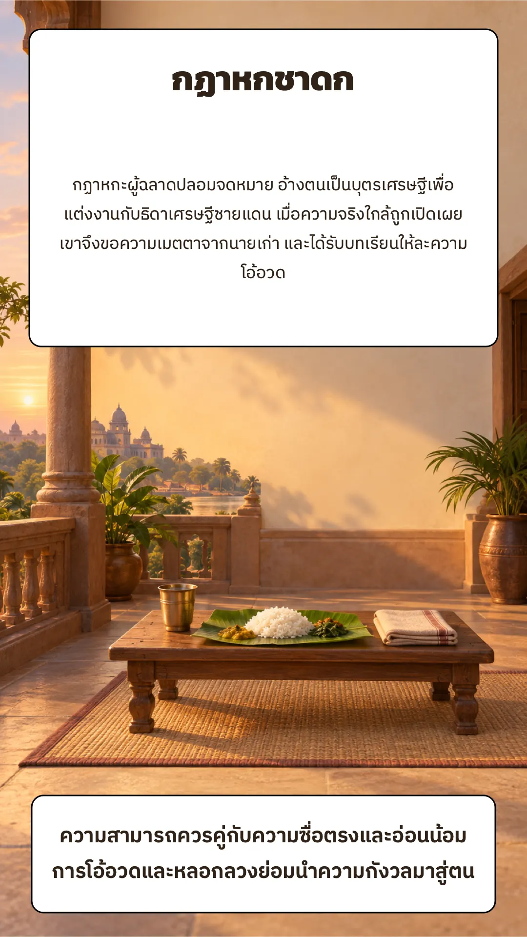 กฏาหกชาดก ปกหลัง