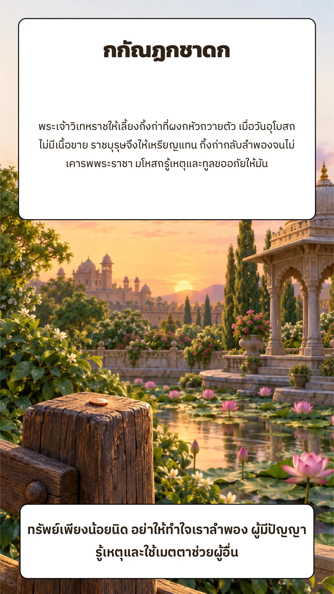 กกัณฏกชาดก ปกหลัง