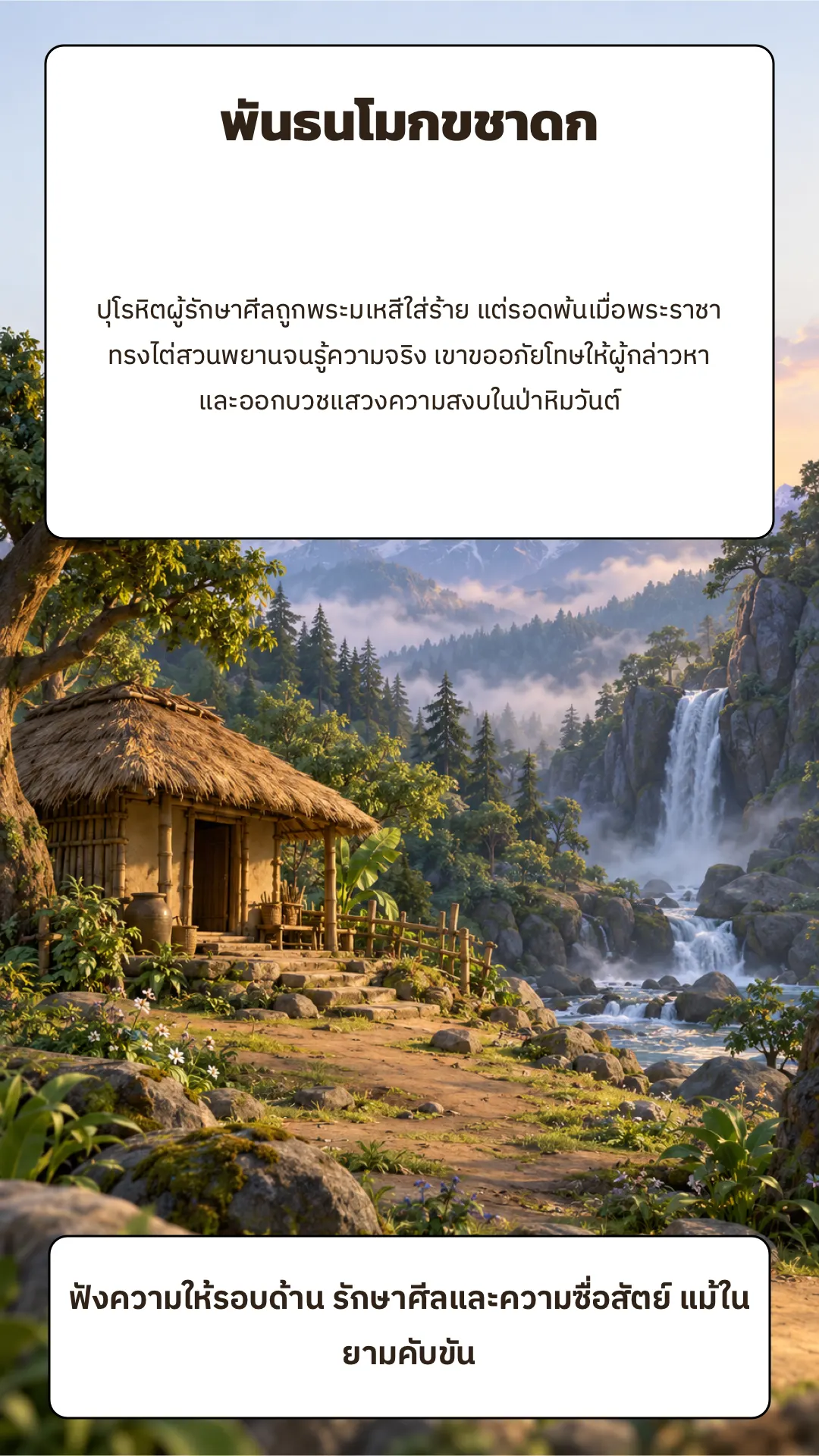 พันธนโมกขชาดก ปกหลัง