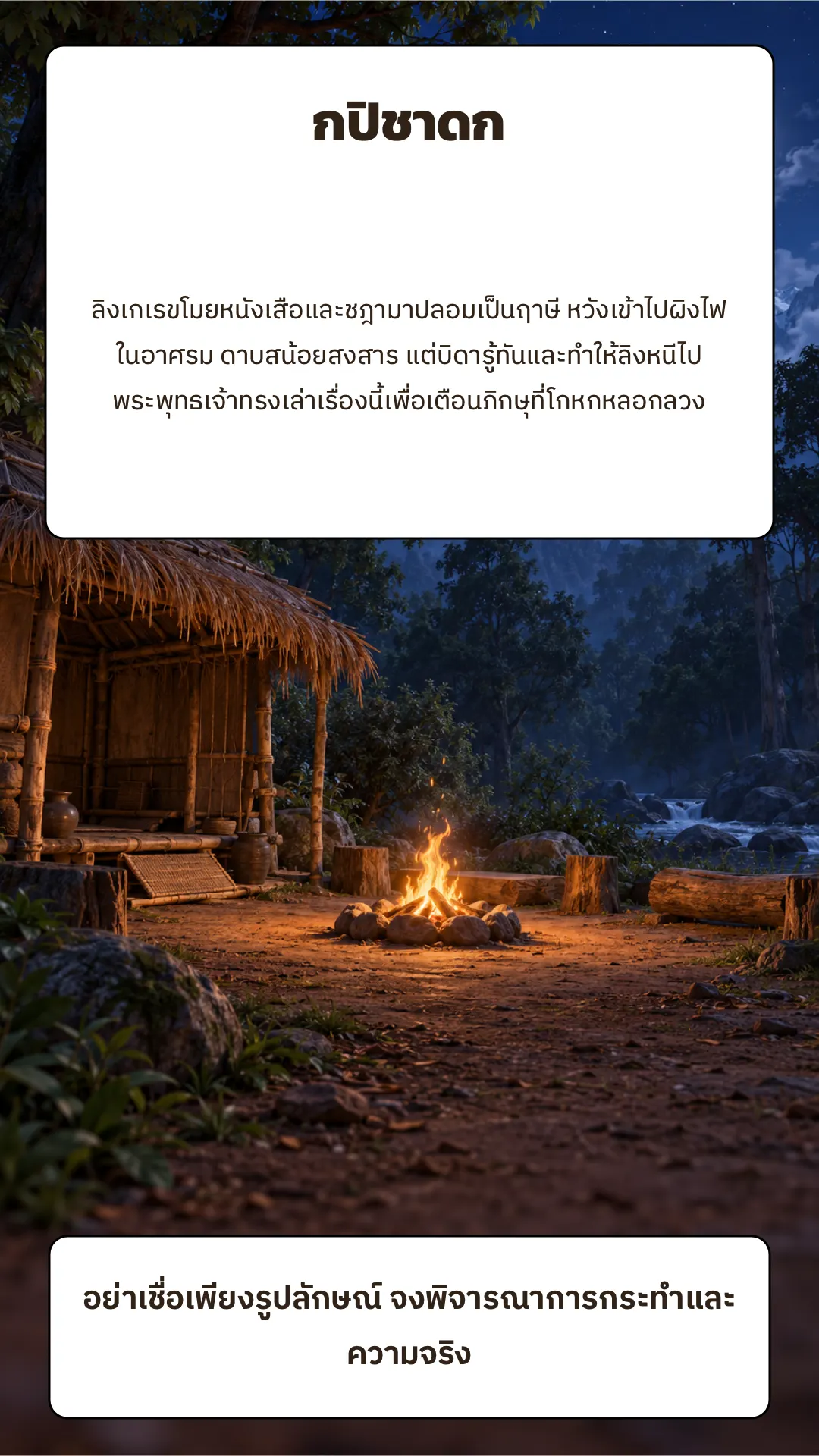 กปิชาดก ปกหลัง