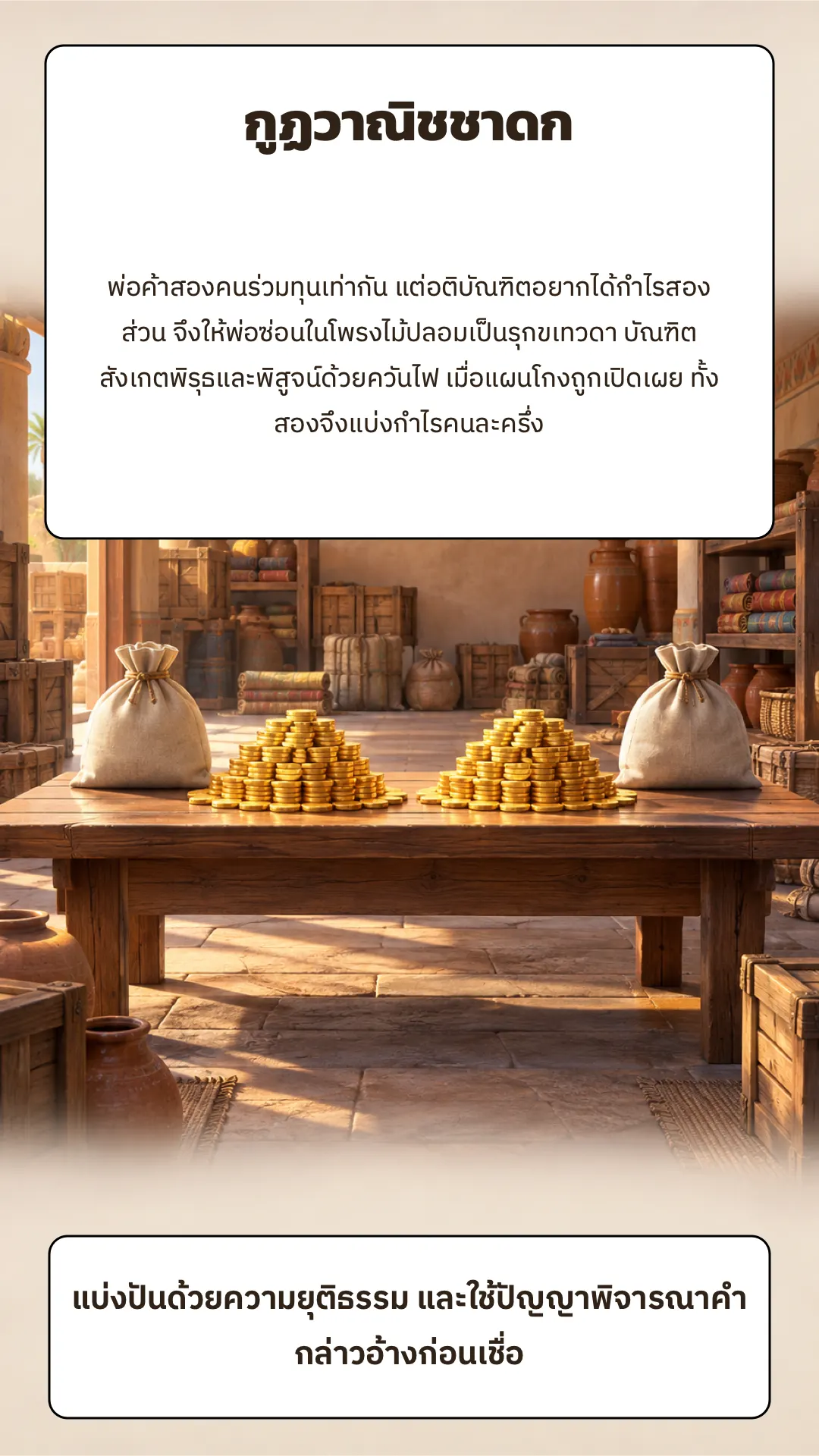 กูฏวาณิชชาดก ปกหลัง