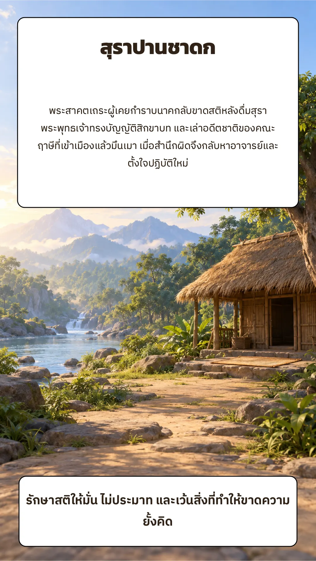สุราปานชาดก ปกหลัง