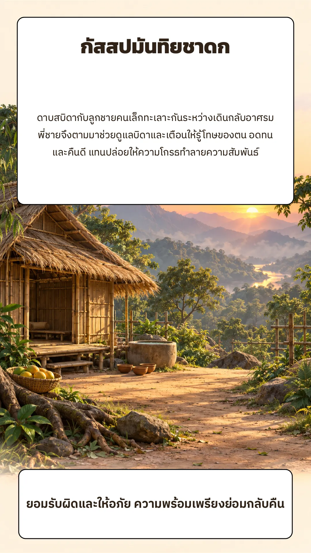 กัสสปมันทิยชาดก ปกหลัง