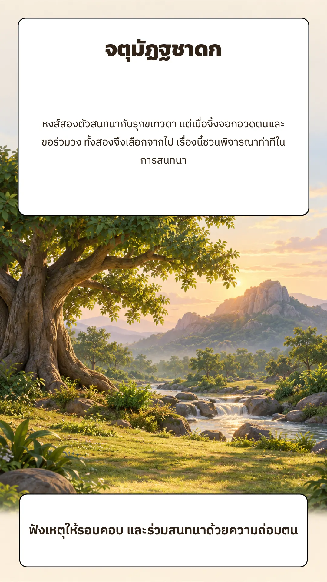 จตุมัฏฐชาดก ปกหลัง