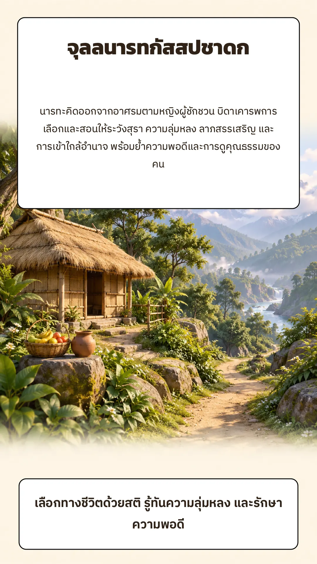 จุลลนารทกัสสปชาดก ปกหลัง