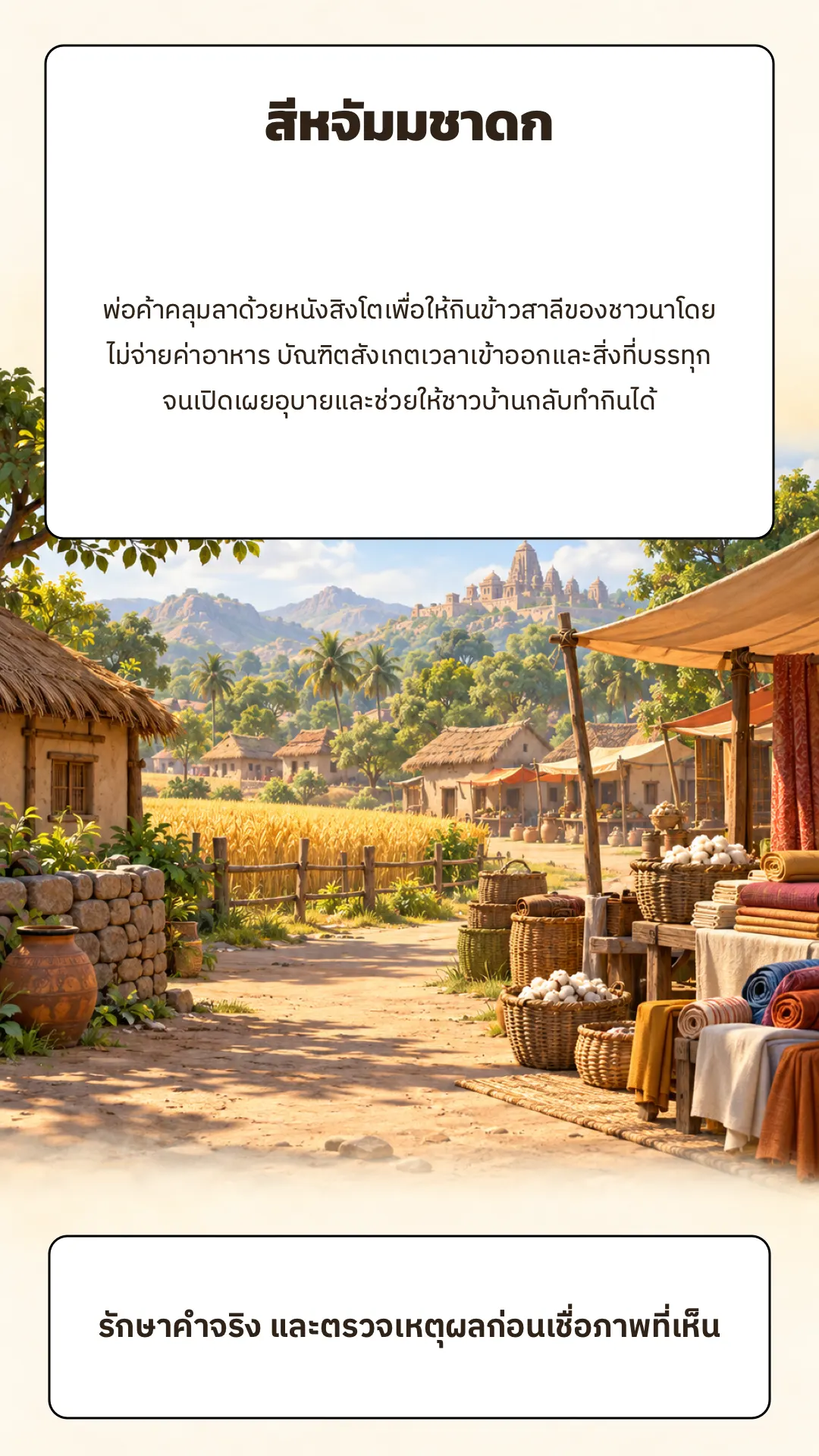 สีหจัมมชาดก ปกหลัง