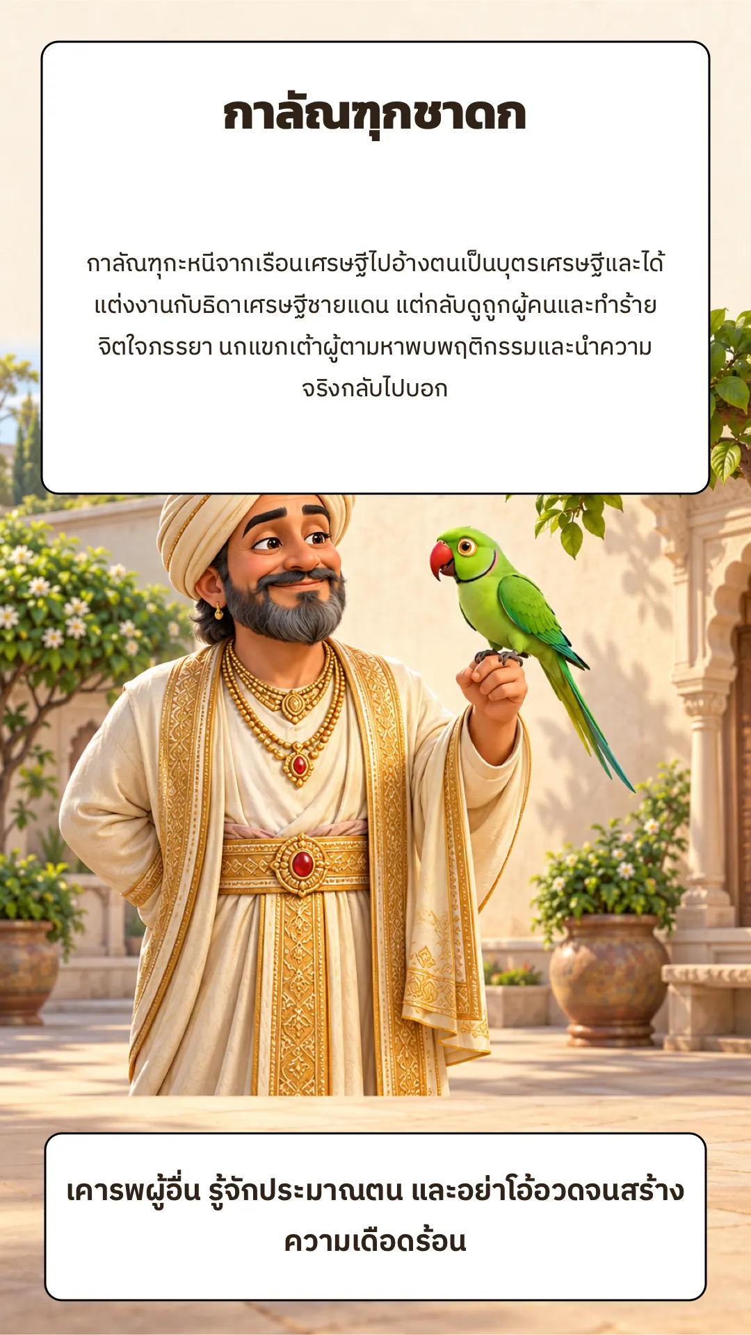 กาลัณฑุกชาดก ปกหลัง
