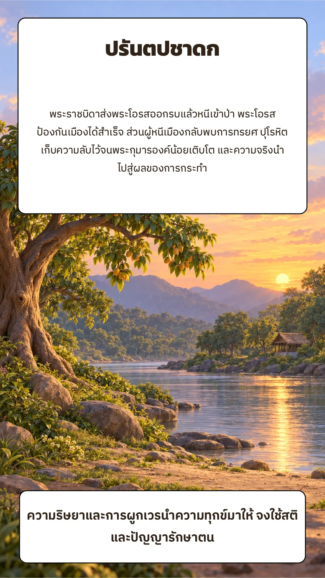 ปรันตปชาดก ปกหลัง