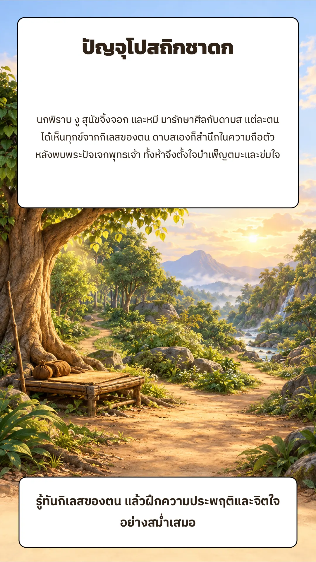 ปัญจุโปสถิกชาดก ปกหลัง