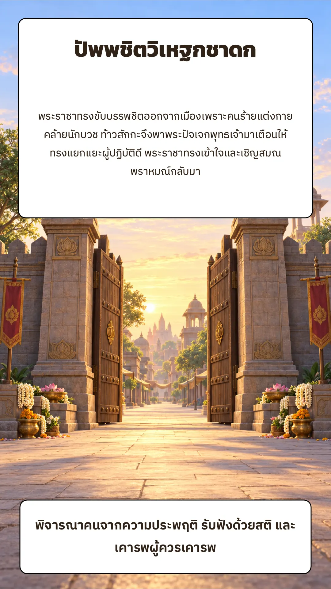 ปัพพชิตวิเหฐกชาดก ปกหลัง