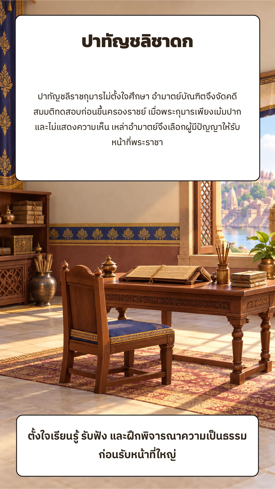 ปาทัญชลิชาดก ปกหลัง