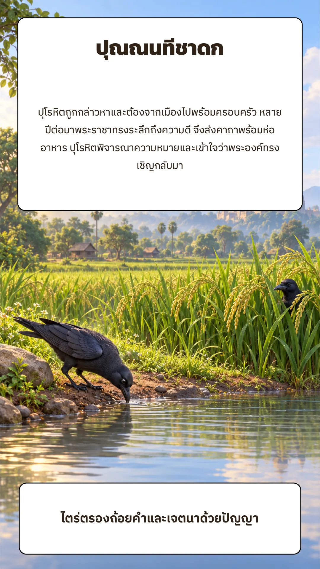 ปุณณนทีชาดก ปกหลัง