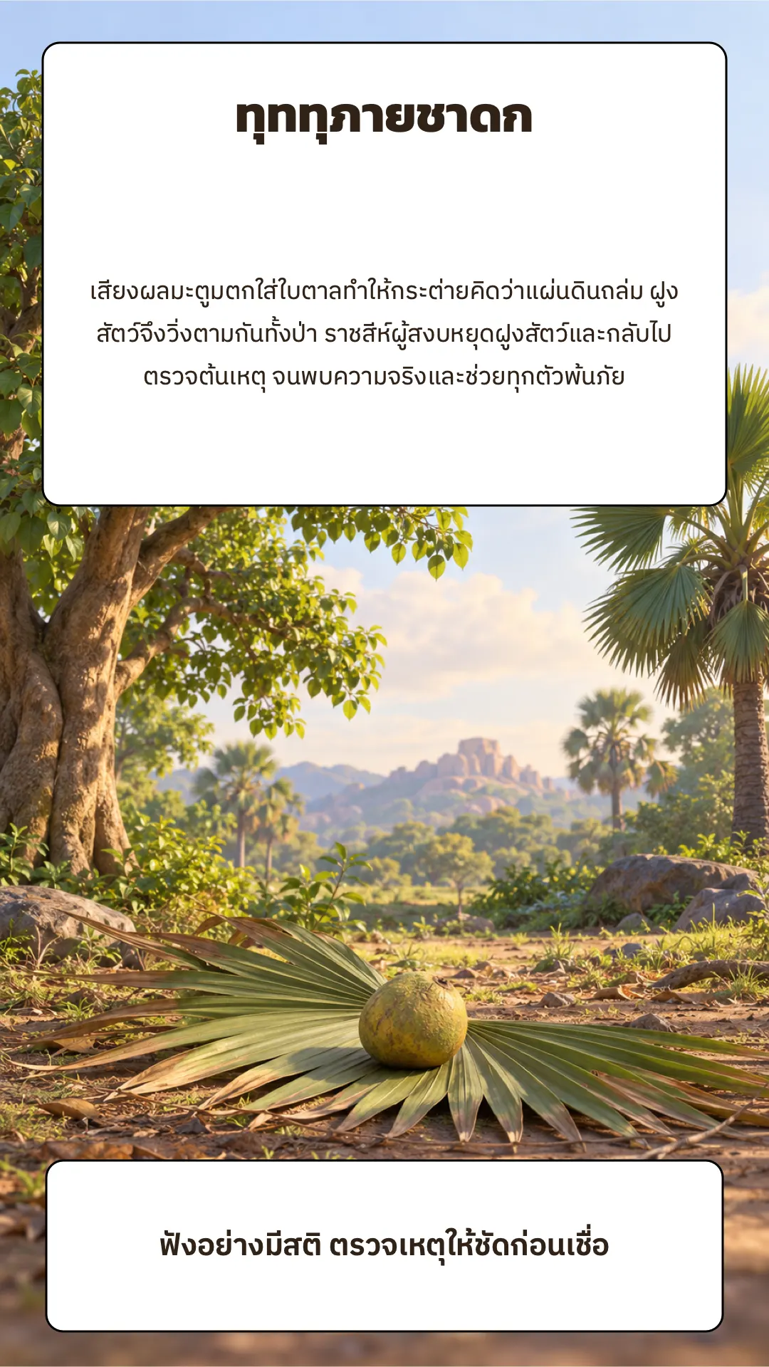 ทุททุภายชาดก ปกหลัง