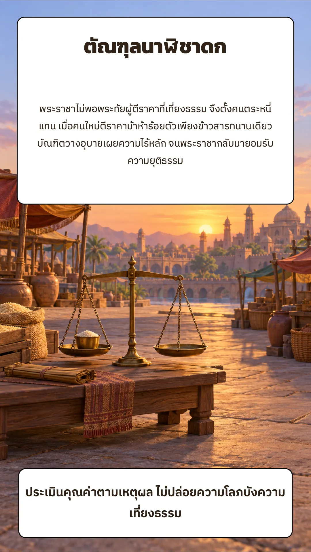 ตัณฑุลนาฬิชาดก ปกหลัง