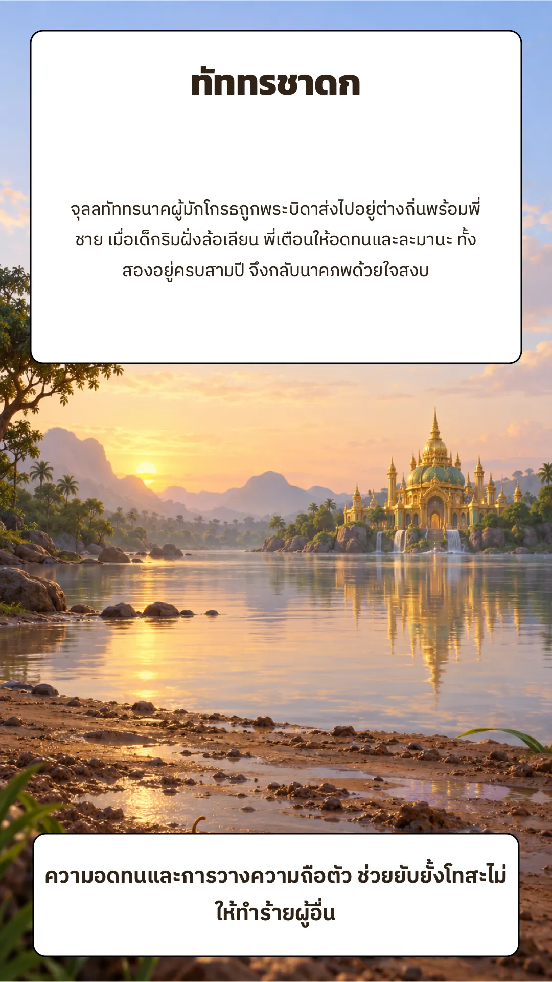 ทัททรชาดก ปกหลัง