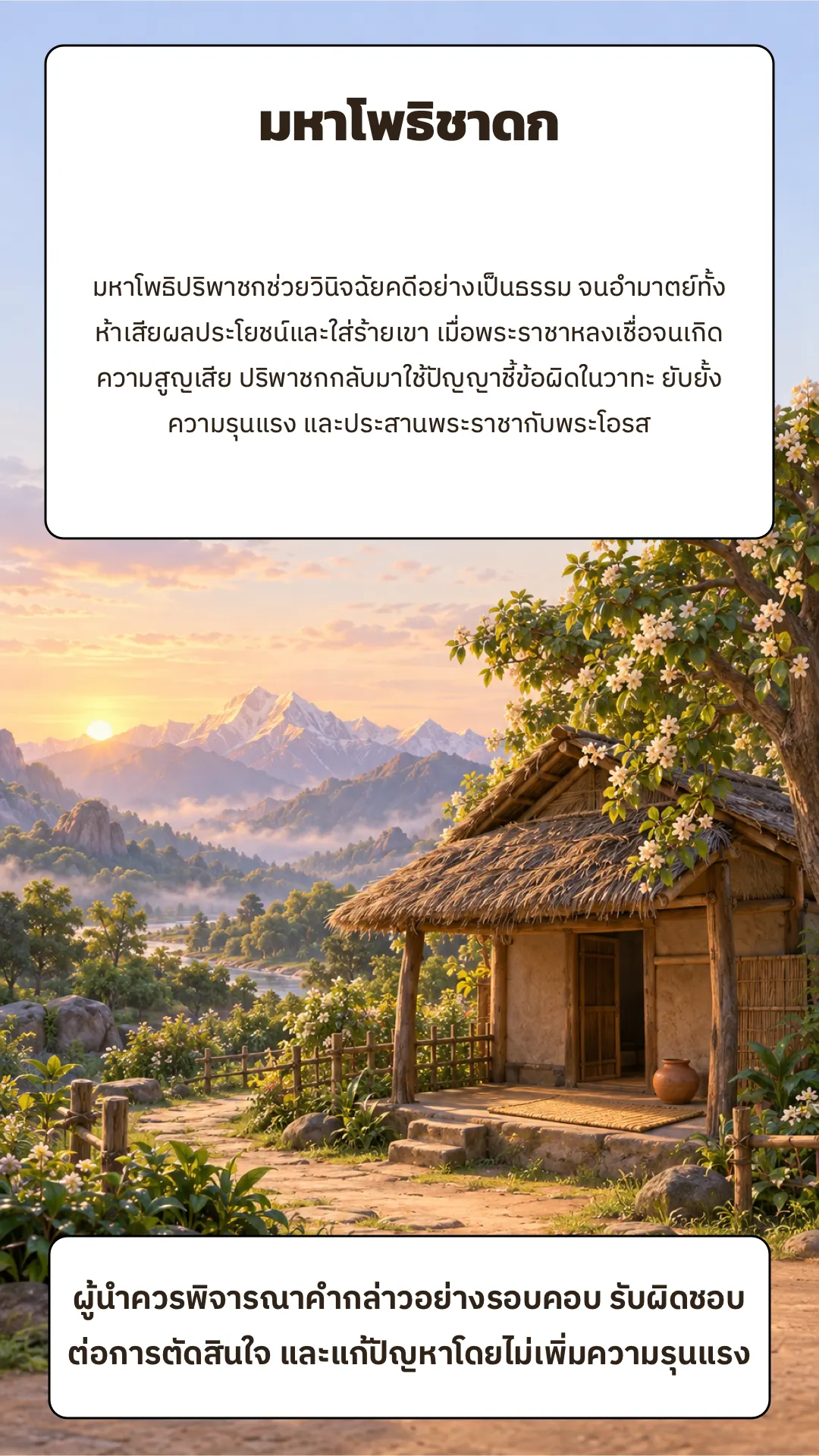 มหาโพธิชาดก ปกหลัง