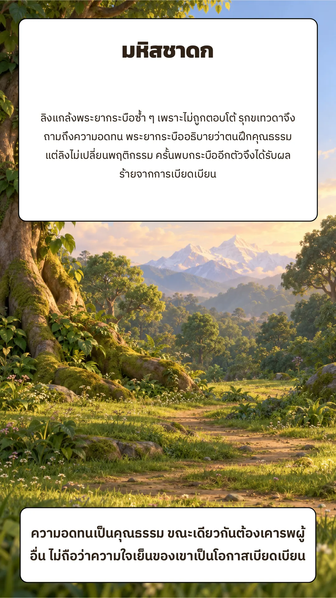มหิสชาดก ปกหลัง