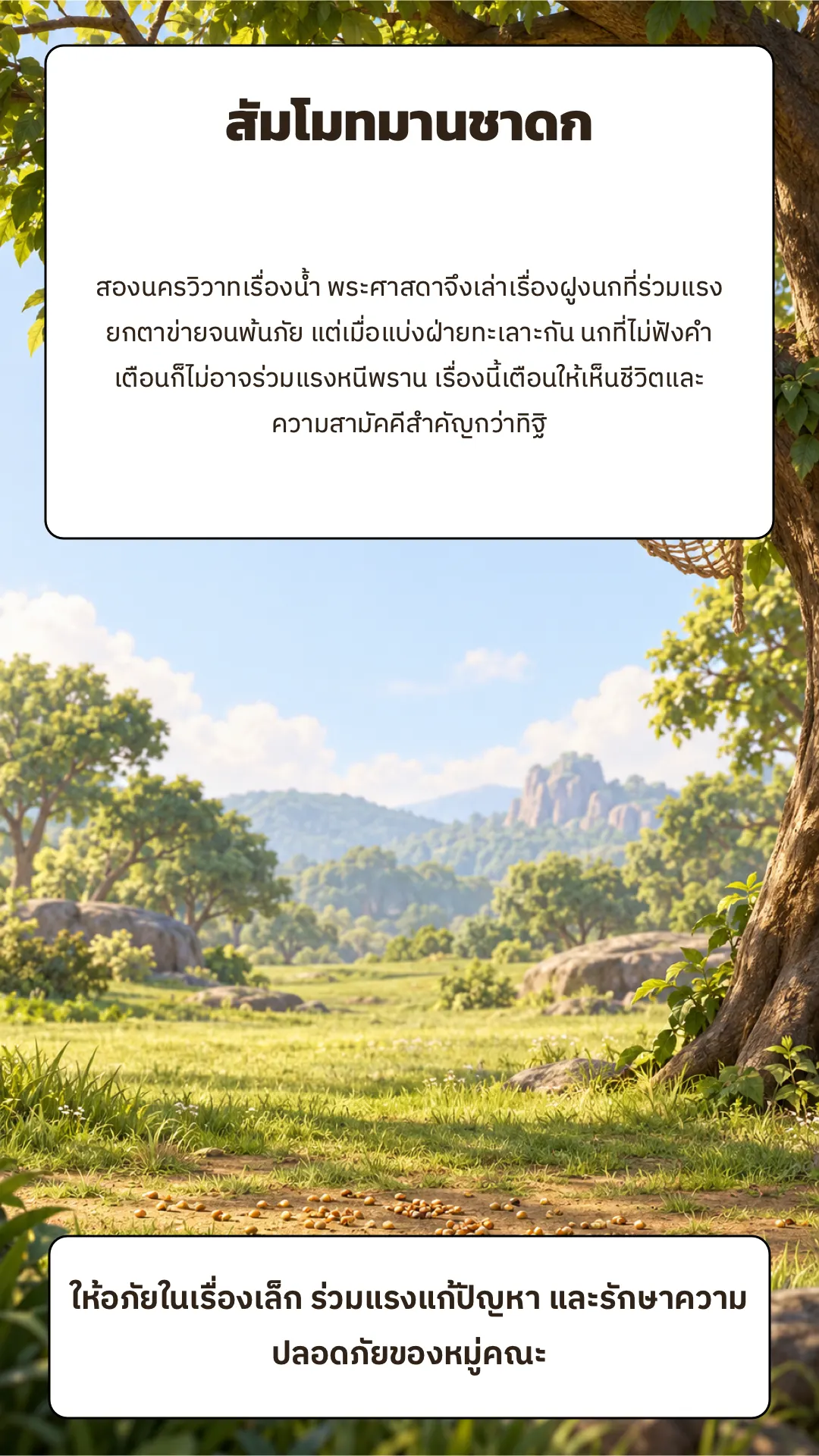 สัมโมทมานชาดก ปกหลัง